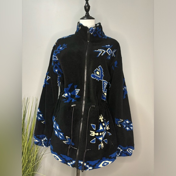 Zecuda Lammles Fleece Teddy Sherpa Coat with Cinch Waist - Picture 2 of 6